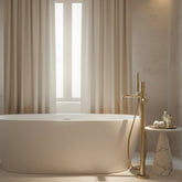 Gessi Habito rubinetto vasca da bagno a pavimento con doccetta 70028 Warm bronze PVD 735