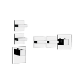 Gessi Inverso miscelatore termostatico doccia alta portata 2 uscite 43214 + 43103