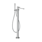 Gessi Inverso Diamantato rubinetto vasca a pavimento con deviatore e doccetta 73628