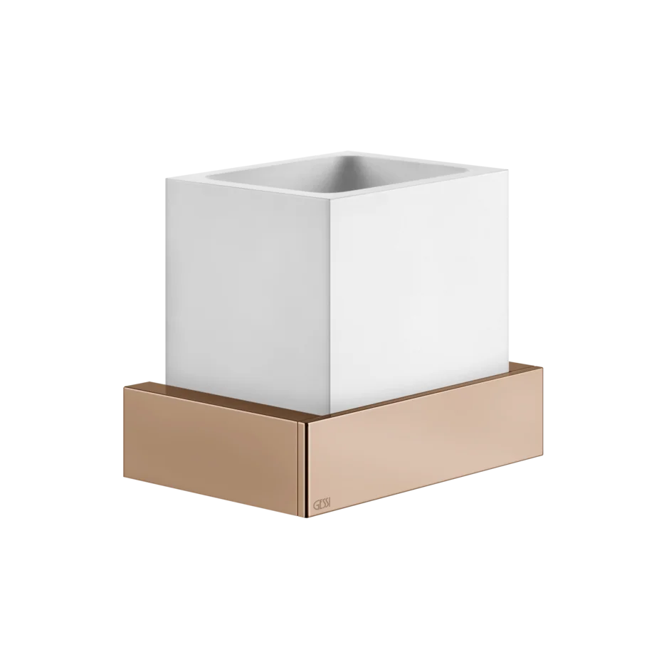 Gessi Rettangolo porte-brosse à dents en pierre frittée blanche 20807 Gessi Rettangolo porte-brosse à dents en pierre frittée blanche 20807