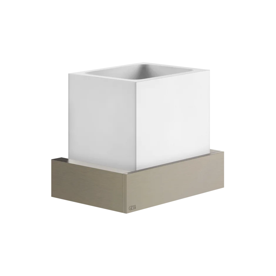 Gessi Rettangolo porte-brosse à dents en pierre frittée blanche 20807 Gessi Rettangolo porte-brosse à dents en pierre frittée blanche 20807