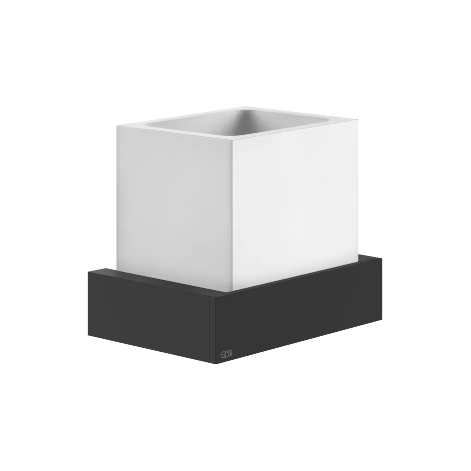 Gessi Rettangolo porte-brosse à dents en pierre frittée blanche 20807 Gessi Rettangolo porte-brosse à dents en pierre frittée blanche 20807