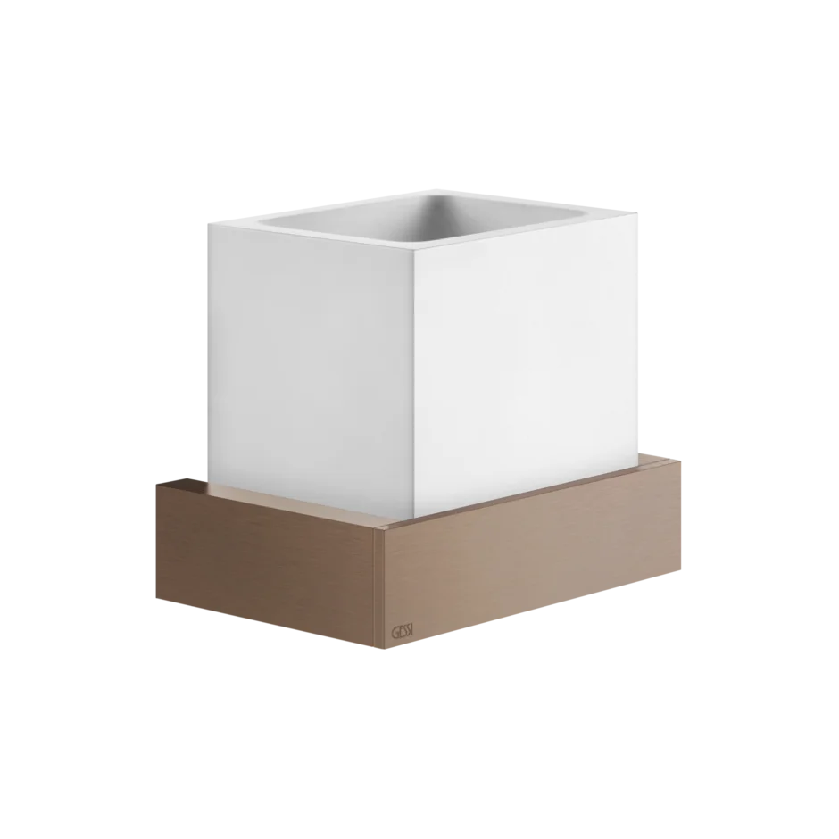 Gessi Rettangolo porte-brosse à dents en pierre frittée blanche 20807 Gessi Rettangolo porte-brosse à dents en pierre frittée blanche 20807