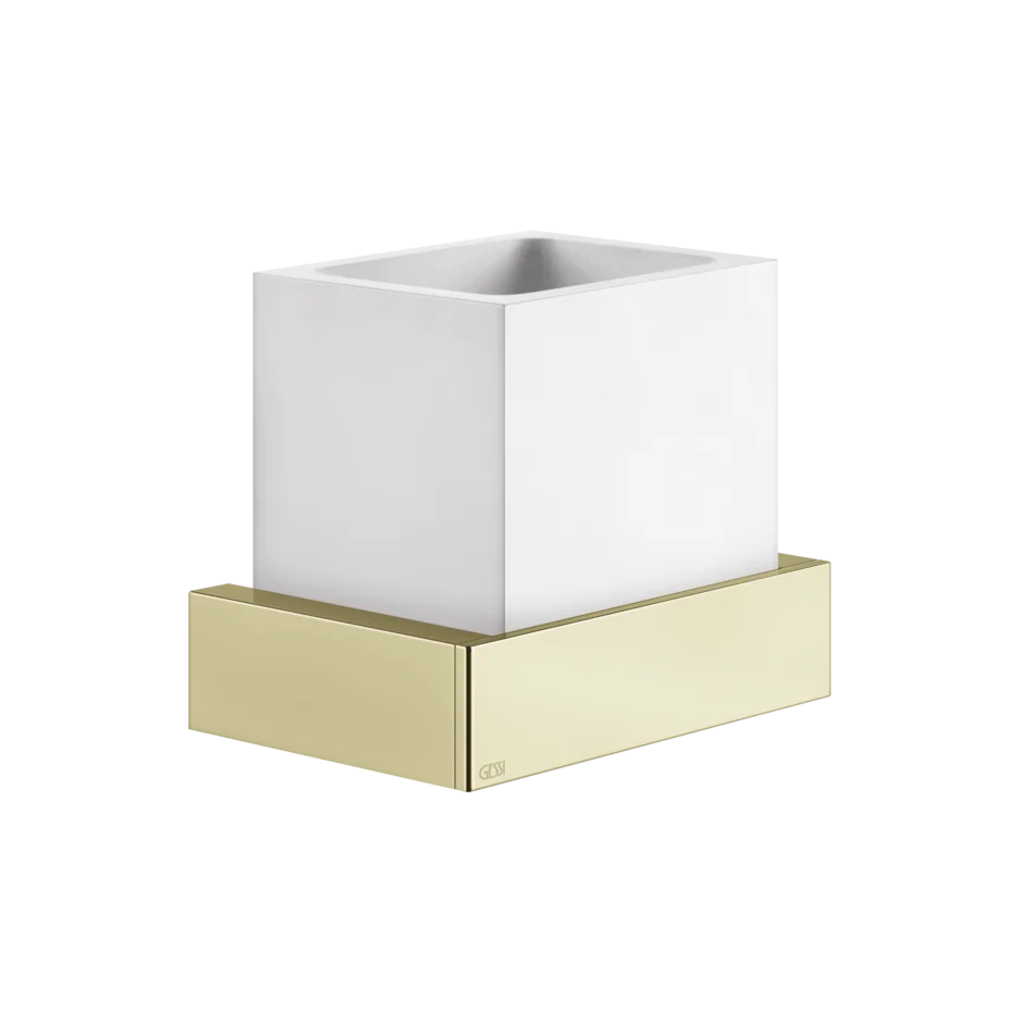 Gessi Rettangolo porte-brosse à dents en pierre frittée blanche 20807 Gessi Rettangolo porte-brosse à dents en pierre frittée blanche 20807