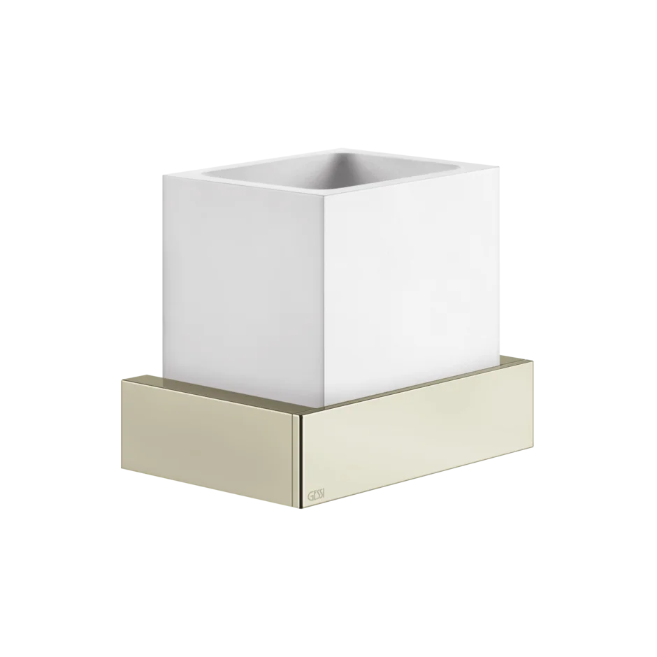 Gessi Rettangolo porte-brosse à dents en pierre frittée blanche 20807 Gessi Rettangolo porte-brosse à dents en pierre frittée blanche 20807