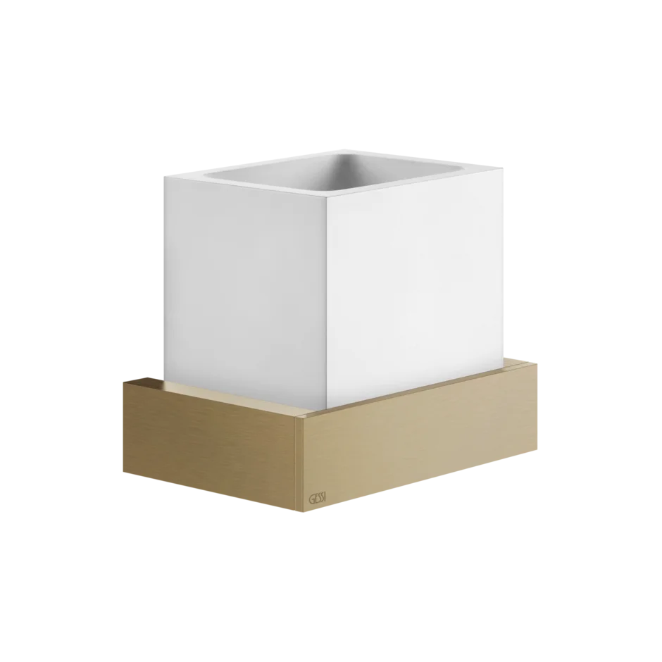 Gessi Rettangolo porte-brosse à dents en pierre frittée blanche 20807 Gessi Rettangolo porte-brosse à dents en pierre frittée blanche 20807
