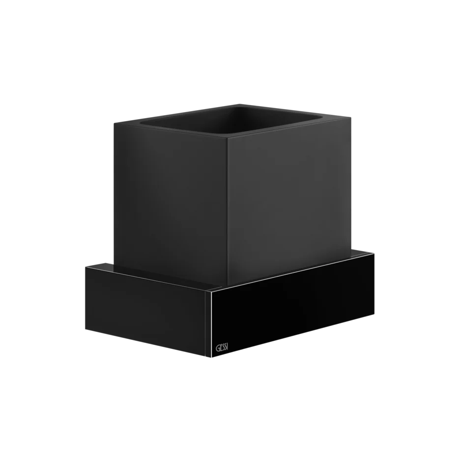 Gessi Rettangolo porte-brosse à dents en pierre frittée noire 20808 Gessi Rettangolo porte-brosse à dents en pierre frittée noire 20808