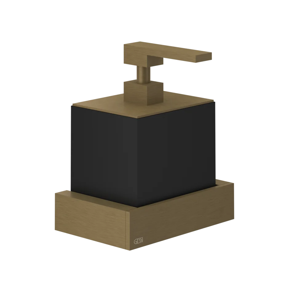 Gessi Rettangolo distributeur de savon noir en pierre frittée 20814 Gessi Rettangolo distributeur de savon noir en pierre frittée 20814