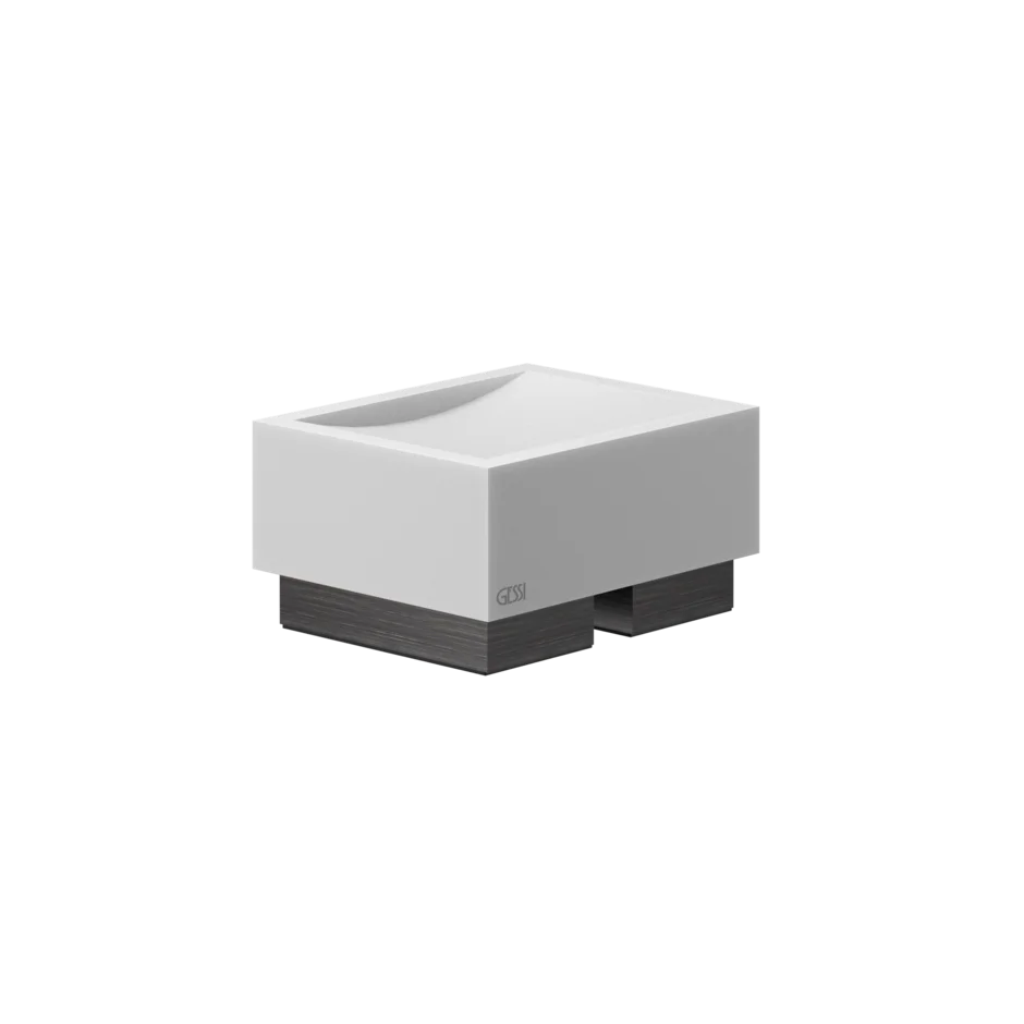 Gessi Rettangolo porte-savon en pierre frittée blanche 20825 Gessi Rettangolo porte-savon en pierre frittée blanche 20825