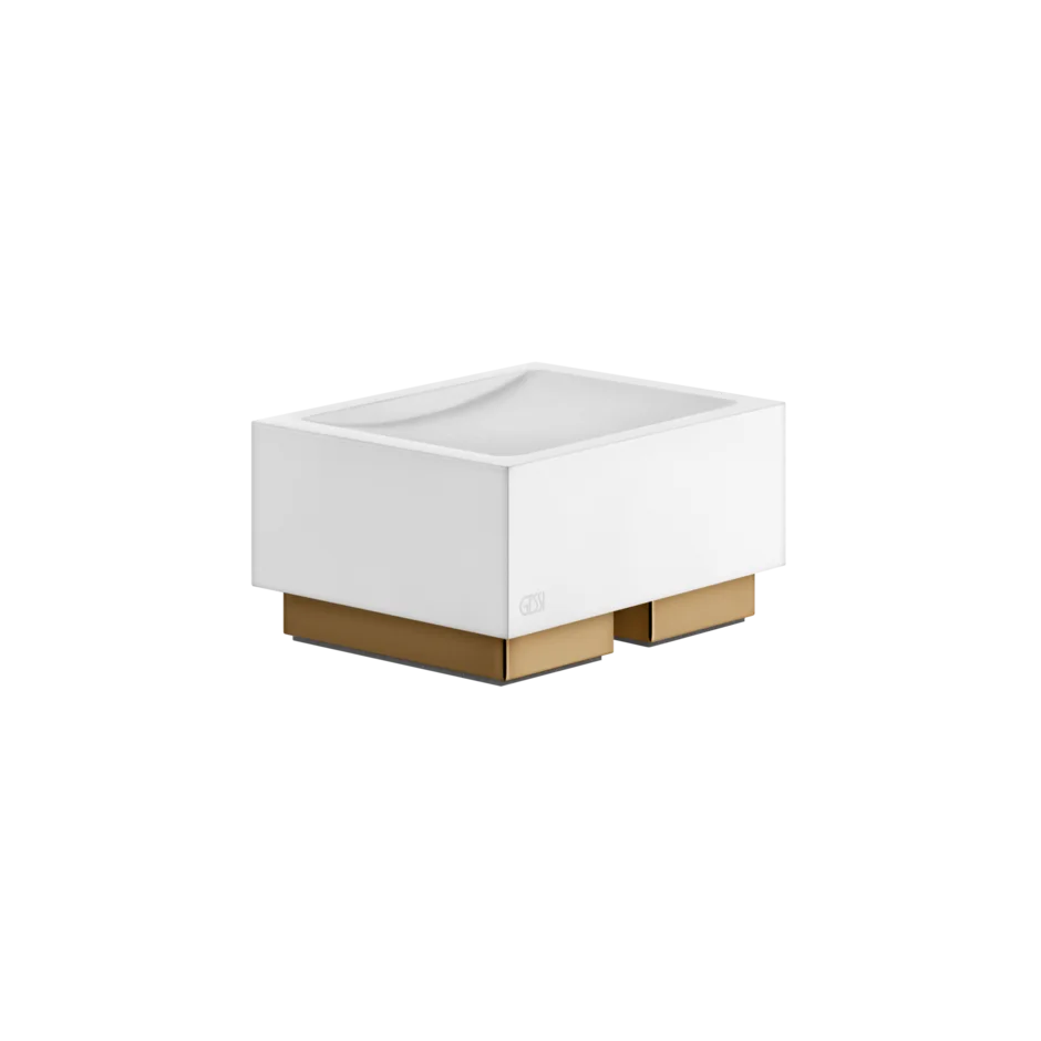 Gessi Rettangolo porte-savon en pierre frittée blanche 20825 Gessi Rettangolo porte-savon en pierre frittée blanche 20825