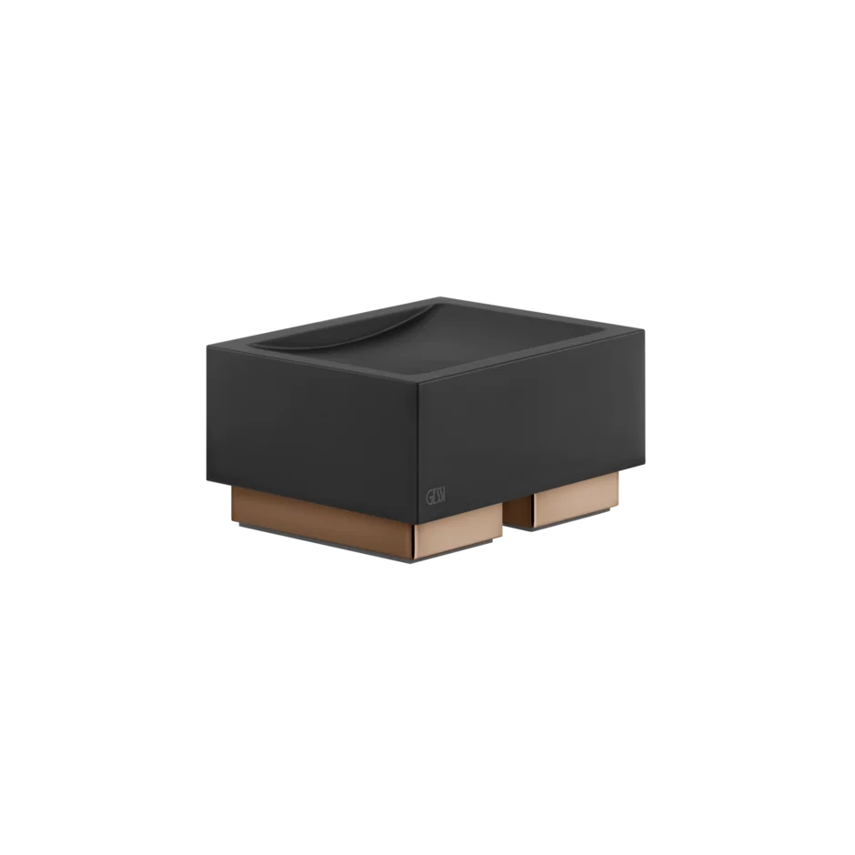 Gessi Rettangolo porte-savon en pierre frittée noire 20826 Gessi Rettangolo porte-savon en pierre frittée noire 20826