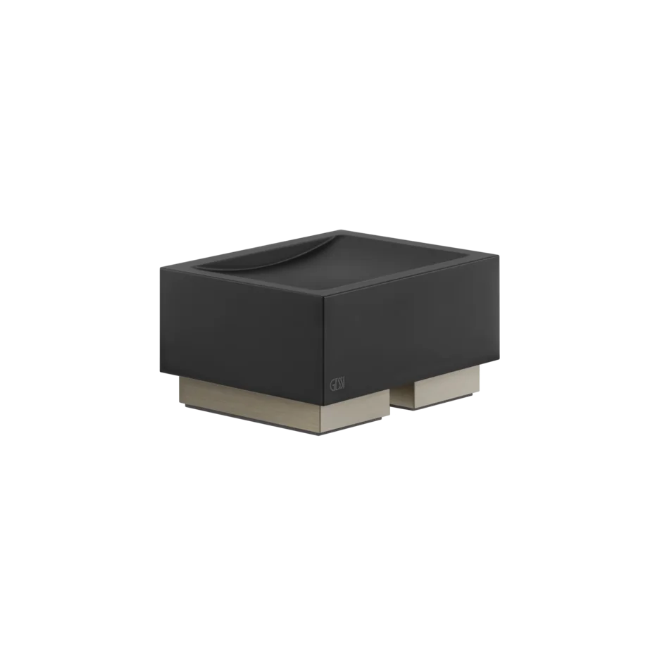 Gessi Rettangolo porte-savon en pierre frittée noire 20826 Gessi Rettangolo porte-savon en pierre frittée noire 20826