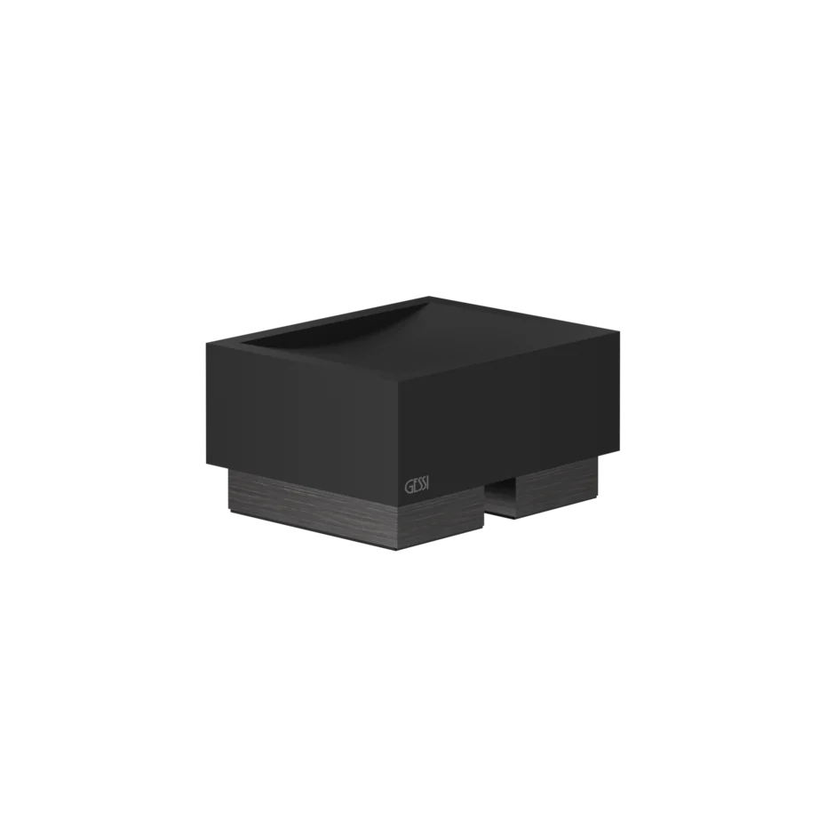Gessi Rettangolo porte-savon en pierre frittée noire 20826 Gessi Rettangolo porte-savon en pierre frittée noire 20826