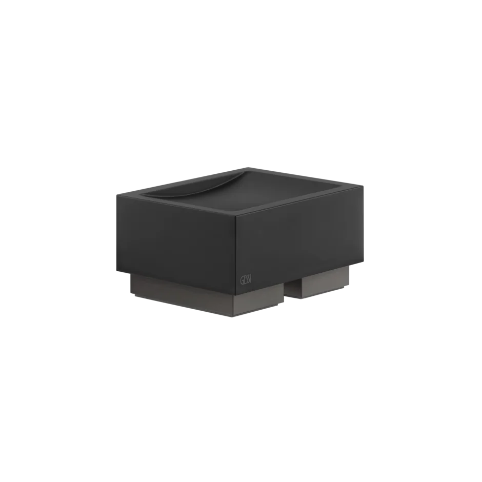 Gessi Rettangolo porte-savon en pierre frittée noire 20826 Gessi Rettangolo porte-savon en pierre frittée noire 20826