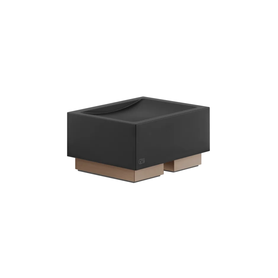Gessi Rettangolo porte-savon en pierre frittée noire 20826 Gessi Rettangolo porte-savon en pierre frittée noire 20826