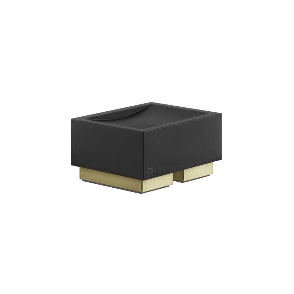Gessi Rettangolo porte-savon en pierre frittée noire 20826 Gessi Rettangolo porte-savon en pierre frittée noire 20826