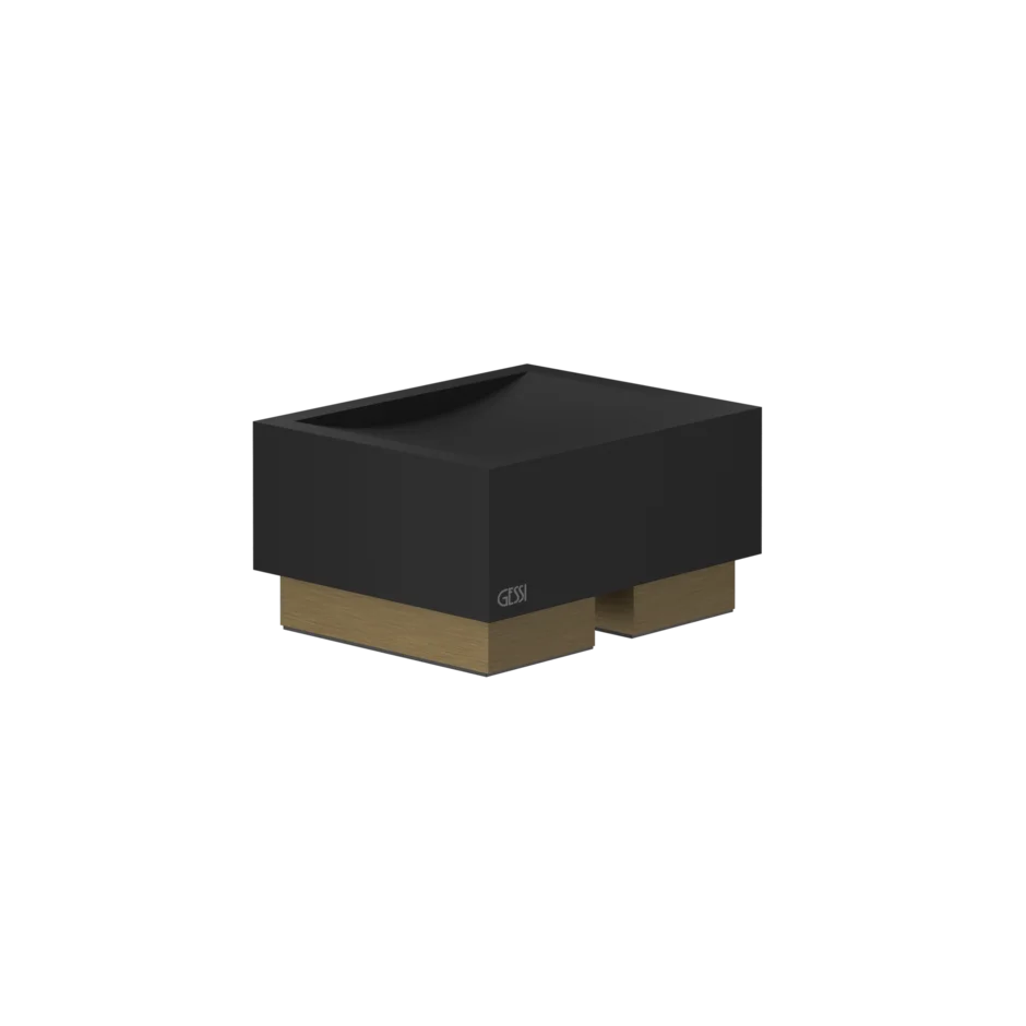 Gessi Rettangolo porte-savon en pierre frittée noire 20826 Gessi Rettangolo porte-savon en pierre frittée noire 20826