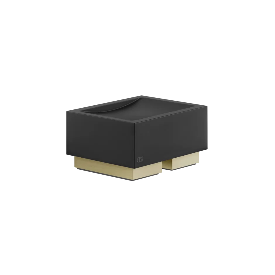 Gessi Rettangolo porte-savon en pierre frittée noire 20826 Gessi Rettangolo porte-savon en pierre frittée noire 20826
