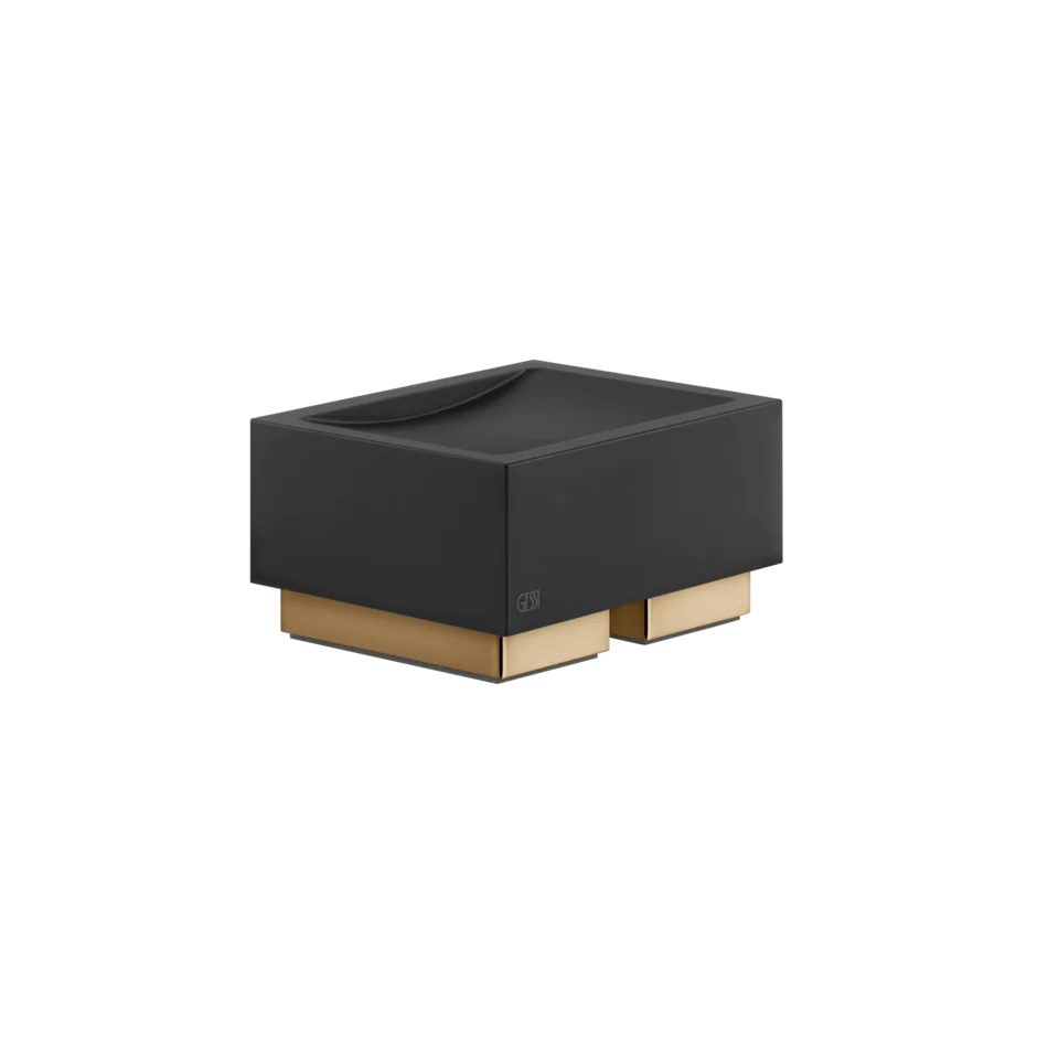 Gessi Rettangolo porte-savon en pierre frittée noire 20826 Gessi Rettangolo porte-savon en pierre frittée noire 20826