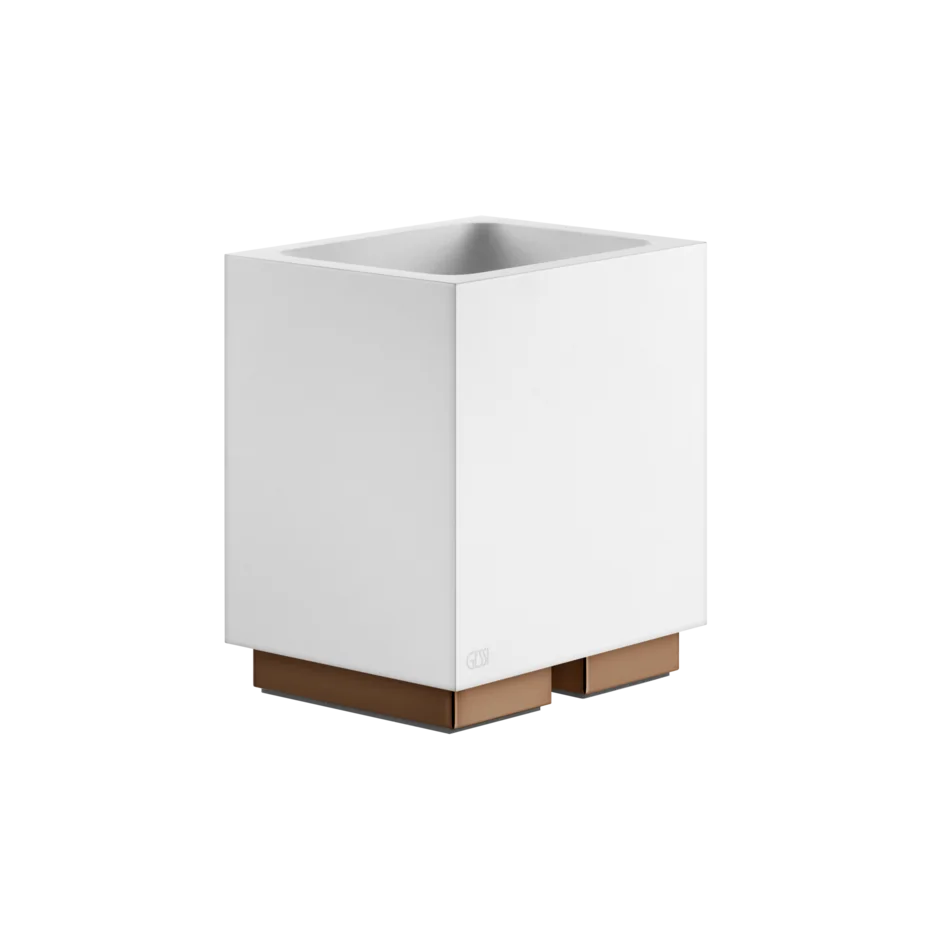 Gessi Rettangolo porte-brosse à dents en pierre frittée blanche 20831 Gessi Rettangolo porte-brosse à dents en pierre frittée blanche 20831