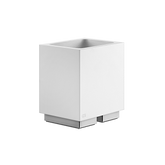 Gessi Rettangolo porta spazzolini bianco in Pietra sinterizzata 20831