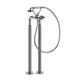 Gessi Venti20 rubinetto vasca da bagno a terra con doccetta 65128 + 65099