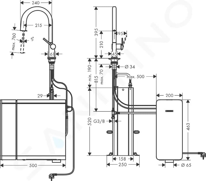 Hansgrohe Aqittura M91 SodaSystem rubinetto cucina con doccetta estraibile 76836 Hansgrohe Aqittura M91 SodaSystem rubinetto cucina con doccetta estraibile 76836