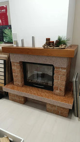 MCZ F70 termocamino con airsystem e rivestimento Elba