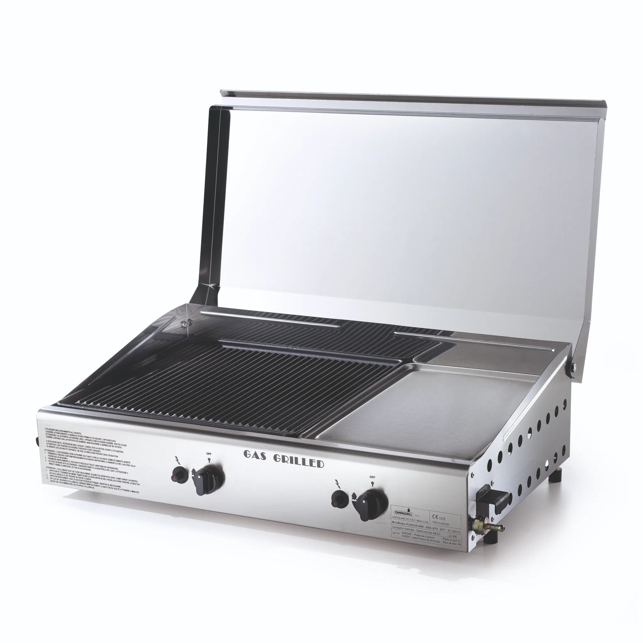 Ompagrill plancha doppia a gas 4070/COVER/M Ompagrill plancha doppia a gas 4070/COVER/M