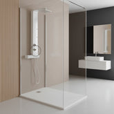 Samo Stone piatto doccia in mineralmarmo 120x80cm - Bianco liscio
