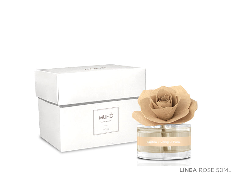 ROSA DÉSODORISANT D'AMBIANCE DIFFUSEUR VANILLE ET AMBRE PUR 50 ML MUHÀ ROSA DÉSODORISANT D'AMBIANCE DIFFUSEUR VANILLE ET AMBRE PUR 50 ML MUHÀ