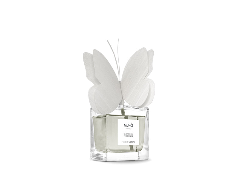 DÉSODORISANT D'AMBIANCE PAPILLON DIFFUSEUR FLEURS DE COTON 50ML MUHÀ DÉSODORISANT D'AMBIANCE PAPILLON DIFFUSEUR FLEURS DE COTON 50ML MUHÀ