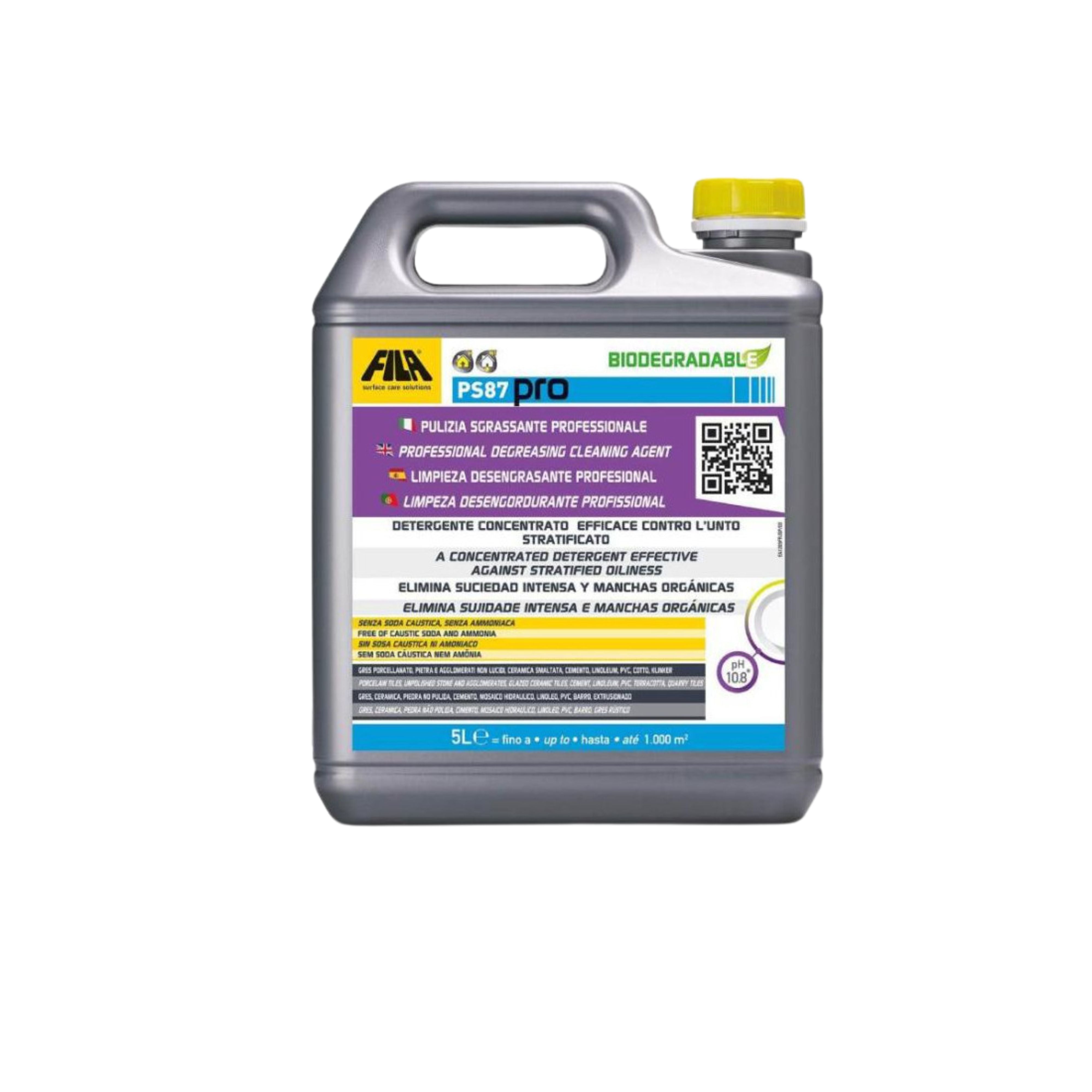 Fila PS87 Pro detergente decerante sgrassante 5L Fila PS87 Pro detergente decerante sgrassante 5L