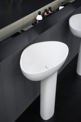 Agape Drop lavabo su colonna scarico a parete ACER1099M