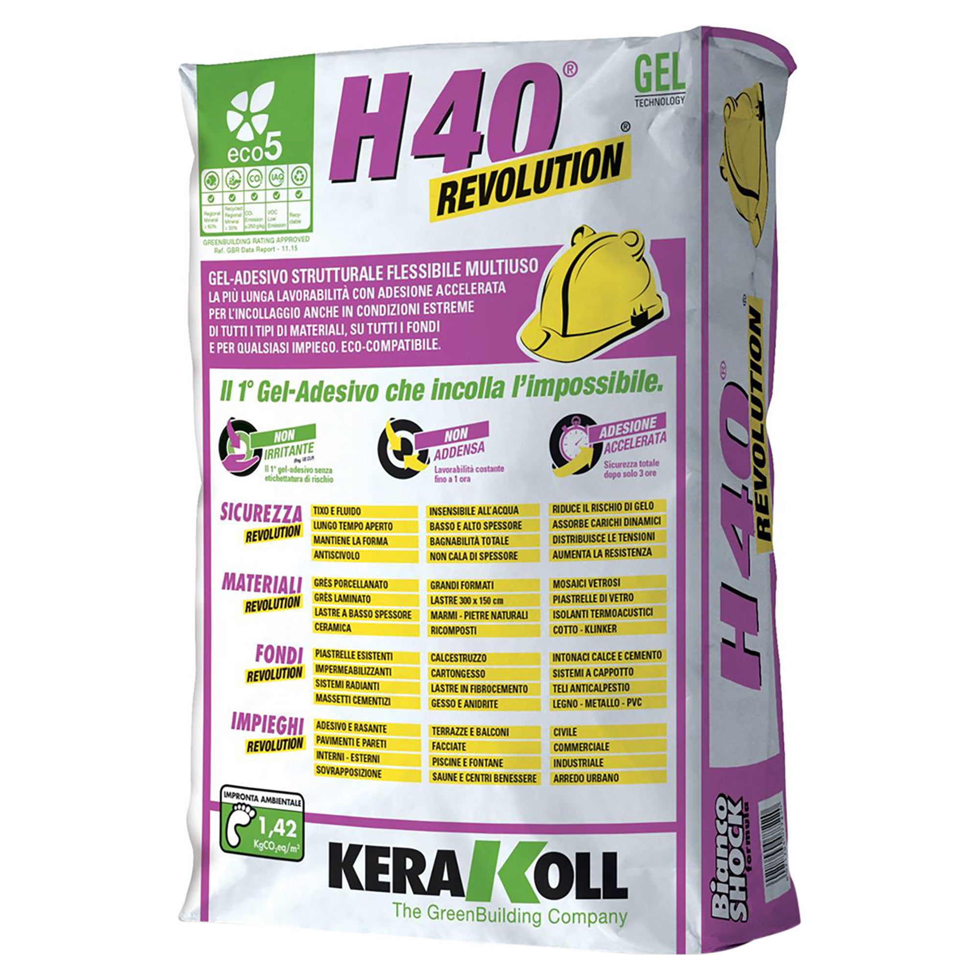 Kerakoll H40 Revolution White 25Kg - Quick glue Kerakoll H40 Revolution White 25Kg - Quick glue