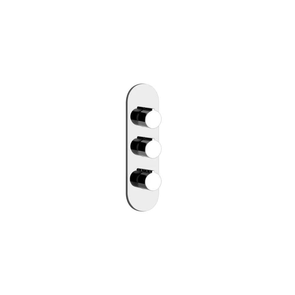 GESSI VENTAGLIO-Parte esterna Miscelatore termostatico alta portata a parete 2 uscite indipendenti . Installazione verticale/orizzontale- 43064