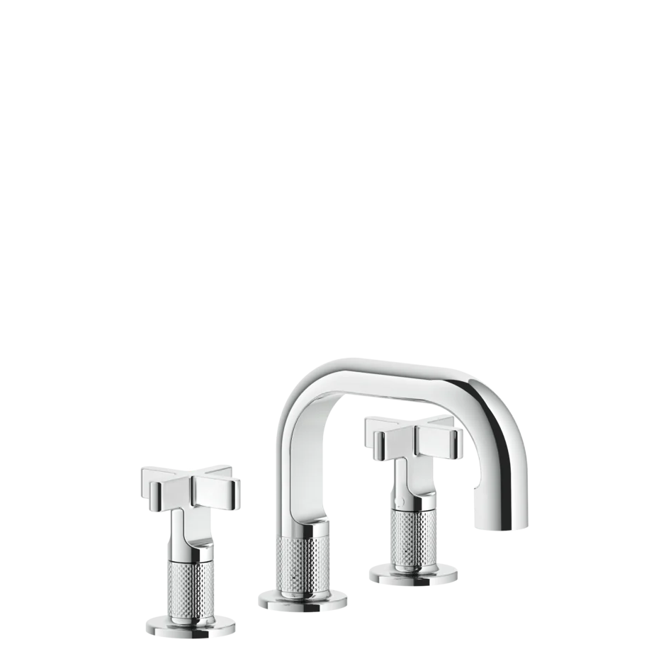 GESSI INCISO+ -Gruppo Lavabo 3 fori con scarico con flessibili di collegamento-58111