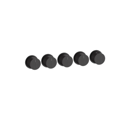 Gessi Ventaglio high flow thermostatic shower mixer 4 outlets 63438 + 09268