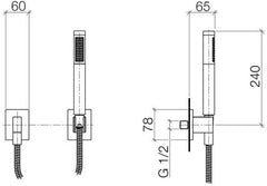 Dornbracht IMO-Set completo per doccetta in cromo-27808670-00