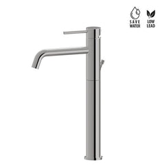 Single-lever basin mixer with 1”1/4 waste. F 3/8” supply hoses.