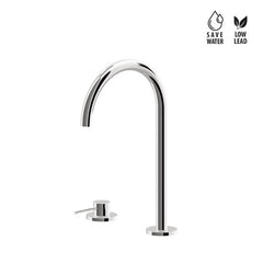 Newform XT-Miscelatore lavabo 2 fori senza scarico. Bocca alta. Flessibili di alimentazione F 3/8”-4220