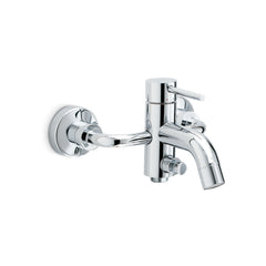 Single-lever basin mixer with 1”1/4 waste. F 3/8” supply hoses.