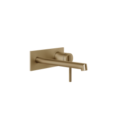 Gessi INGRANAGGIO - External part of the wall-mounted basin mixer with built-in part in Warm Bronze Br. PVD finish - 63397+63589 