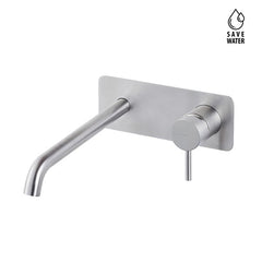 Newform X-STEEL 316 - Gruppo miscelatore monocomando a parete per lavabo, senza scarico con piastra - 69629EX