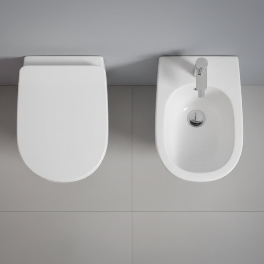 Artceram Ten 4.0 bidet a terra filomuro TEB005-01 - bianco lucido