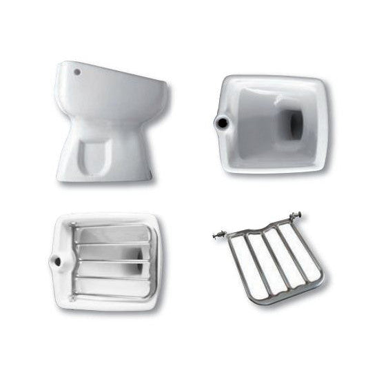 Alice Ceramica Community vuotatoio con griglia 200204 -  bianco lucido