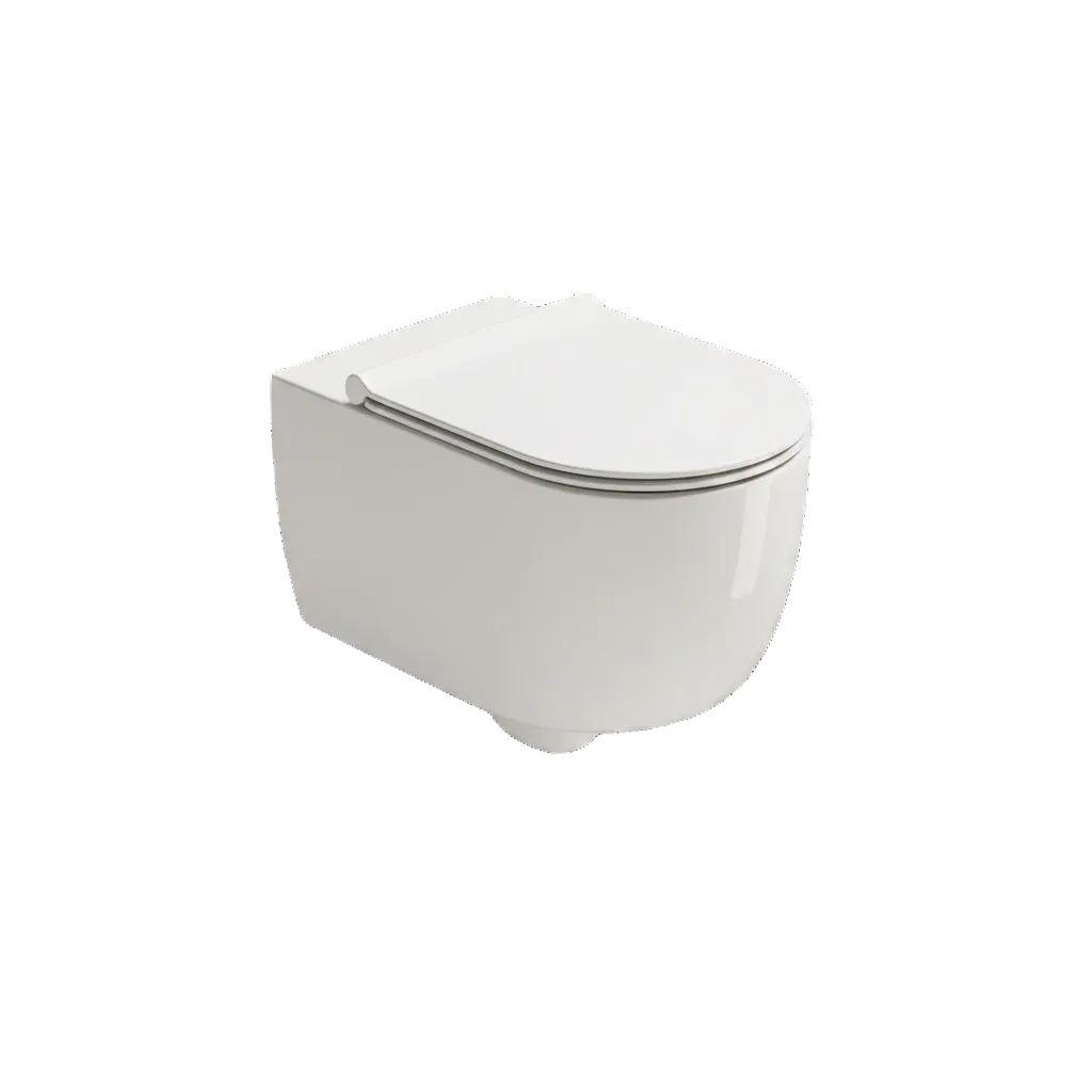 Alice Ceramica Unica 55 wc sospeso senza brida 32240101 - Bianco lucido