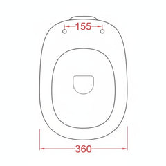 Artceram Ten copriwater TEA002 - disegno tecnico