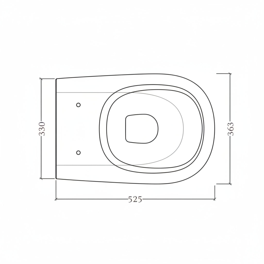 Artceram Ten copriwater slim soft-close TEA005-01 - Disegno tecnico
