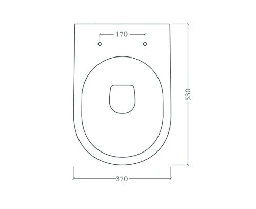 Artceram File 2.0 copriwater slim soft-close FLA014 - disegno tecnico